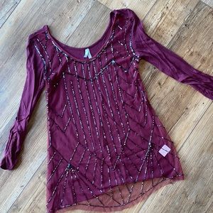 Maroon Blouse top